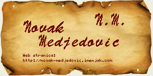 Novak Međedović vizit kartica